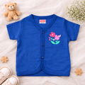 Blue Cotton Baby Jabla Top with Floral Print – Soft Daily Wear