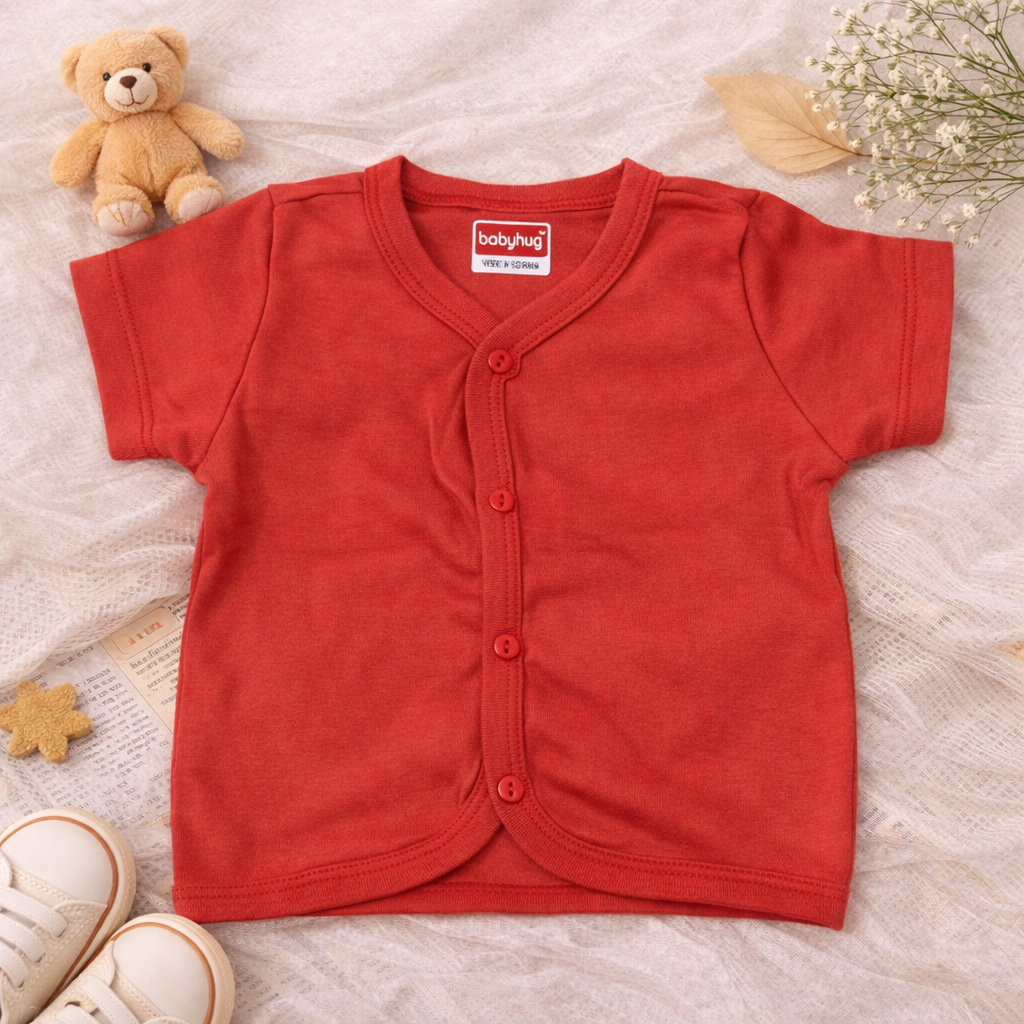 Solid Rust Cotton Baby Jabla Top