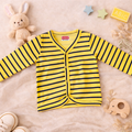 Yellow Cotton Baby Jabla Top with Navy Stripes