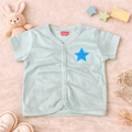 Mint Green Cotton Baby Jabla Top with Star Print