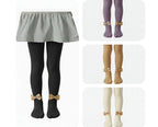 Baby Girls Ribbed Cotton Stockings with Bow Detail