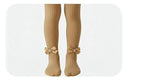 Baby Girls Ribbed Cotton Stockings with Bow Detai