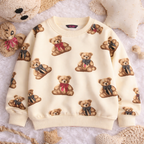 Frndz Teddy Print – Soft Cream Winter Sweatshirt