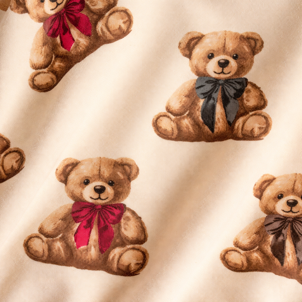 Frndz Teddy Print – Soft Cream Winter Sweatshirt