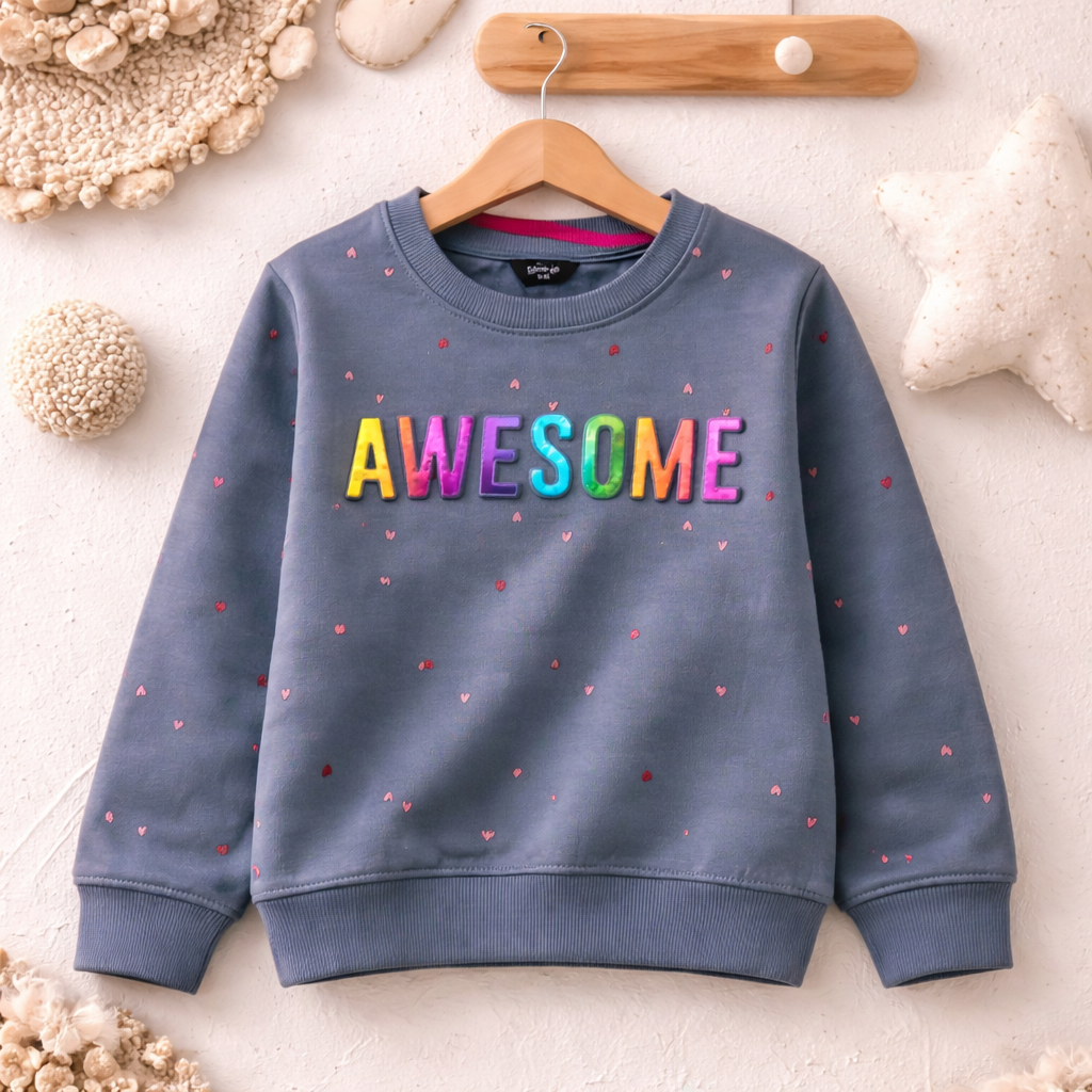 George “Awesome” Printed Kids Sweatshirt