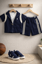 Sporty Jacket & Shorts Co-ord Set