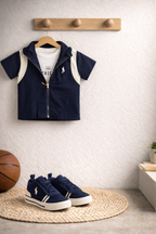 Sporty Jacket & Shorts Co-ord Set