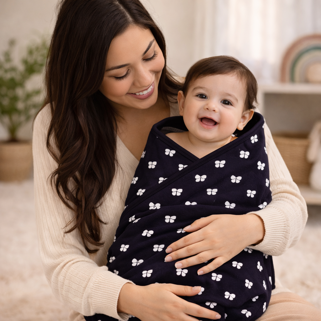 Babyhug Printed Baby Towel – Soft Terry Cotton Bath Towel