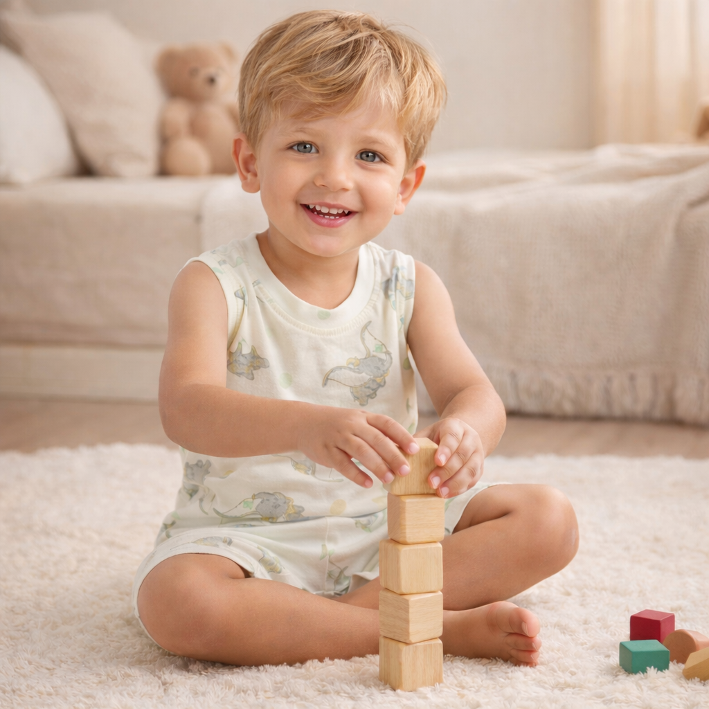 Mini Klub Elephant Print Sleeveless Top & Shorts Set