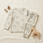 Minicute Horse Print Full Sleeve Top & Pants Set