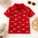 Fun Ocean Print Polo T-Shirt