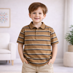 Classic Striped Polo T-Shirt