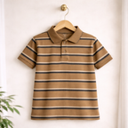 Classic Striped Polo T-Shirt