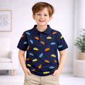 Trendy Car Print Polo T-Shirt