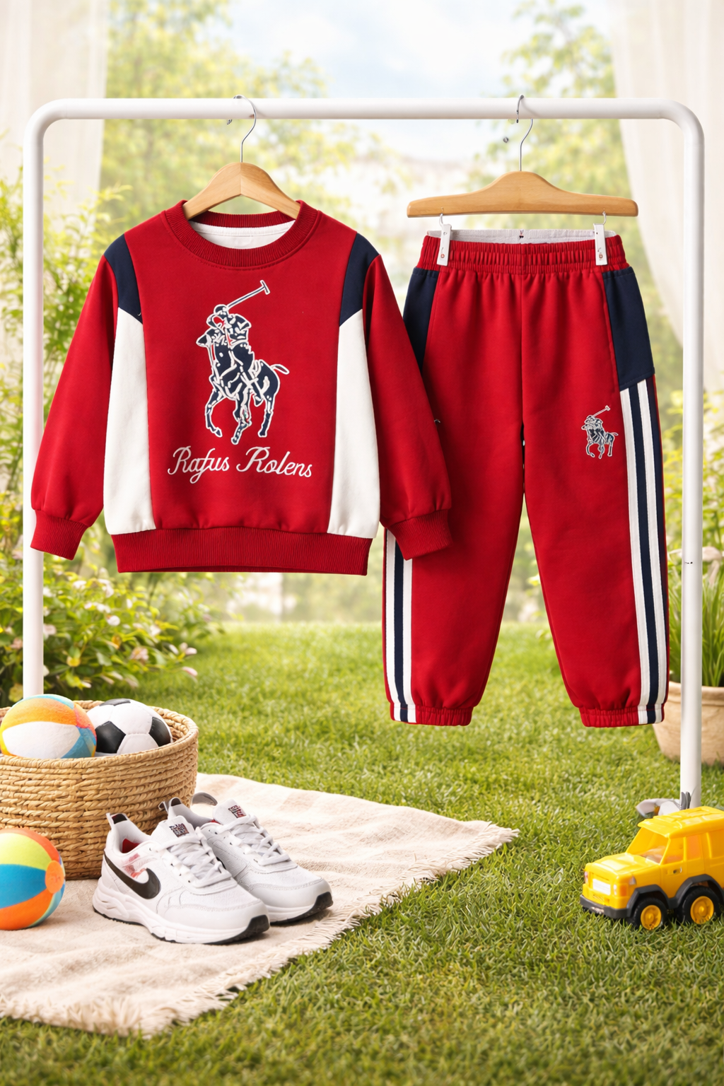 Playtime Red Co-Ord Set with Mini Sling Bag