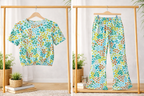 Pastel Floral Breeze Bootcut Co-ord Set