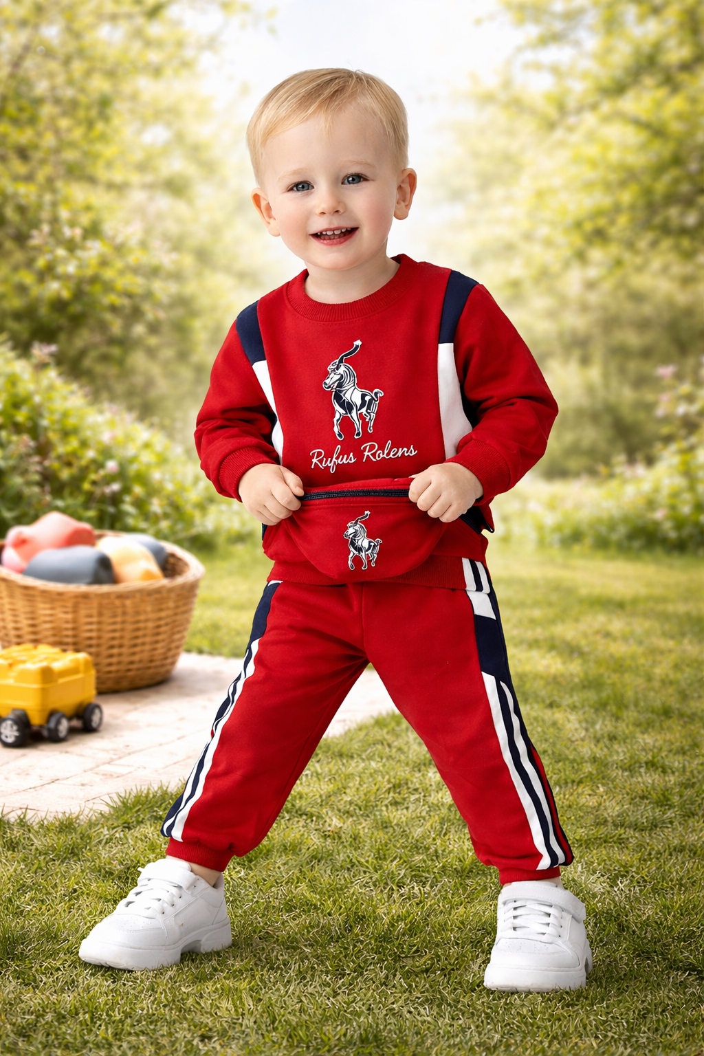 Playtime Red Co-Ord Set with Mini Sling Bag