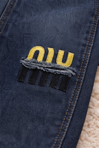 Grey Bear Print Kids Sweatshirt & Denim Jogger Set