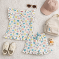 Pastel Bloom Multicolor Short Set