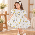 White Floral Baby Girl Dress with Matching Headband