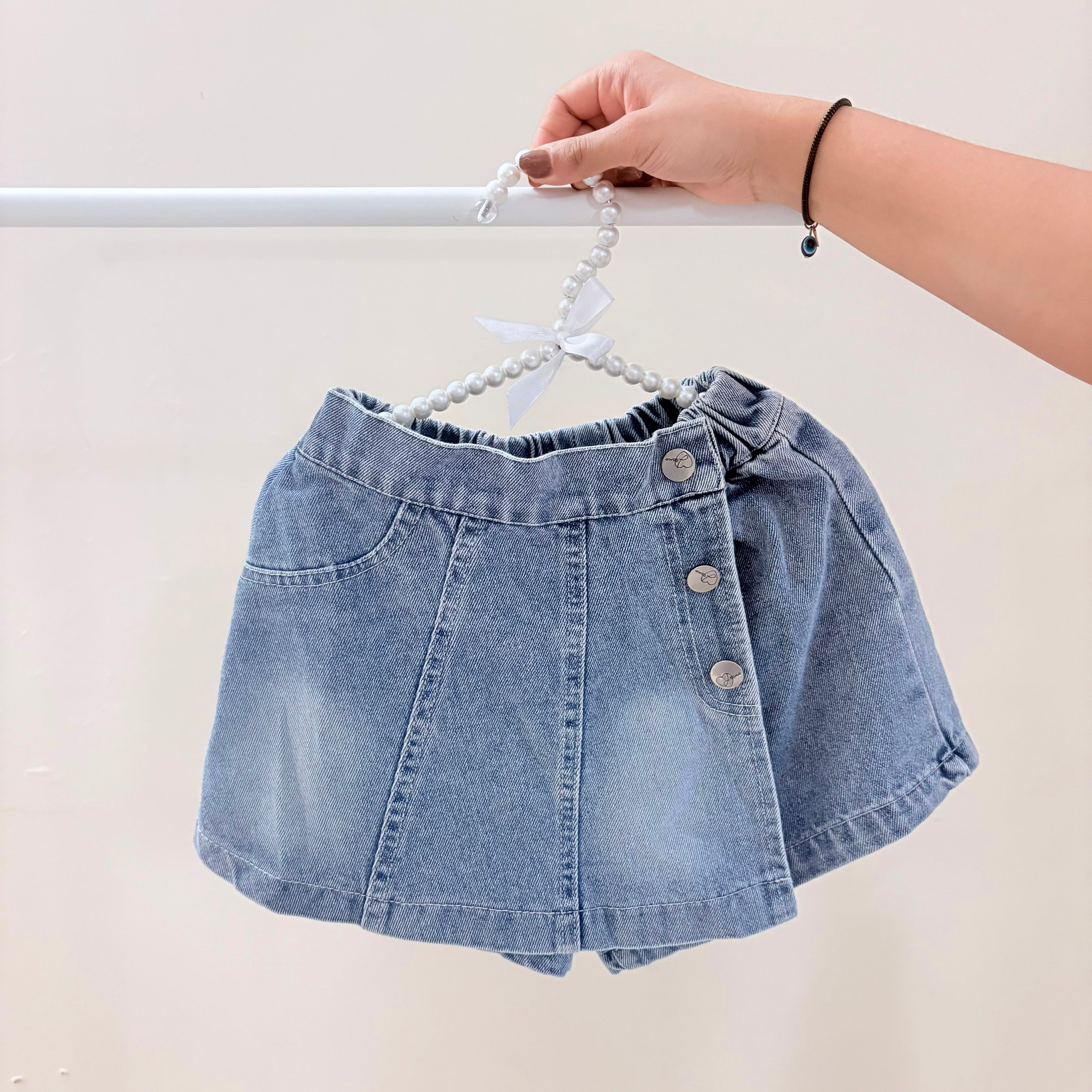Girls 3-Piece Denim skort Set