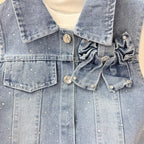 Girls 3-Piece Denim skort Set