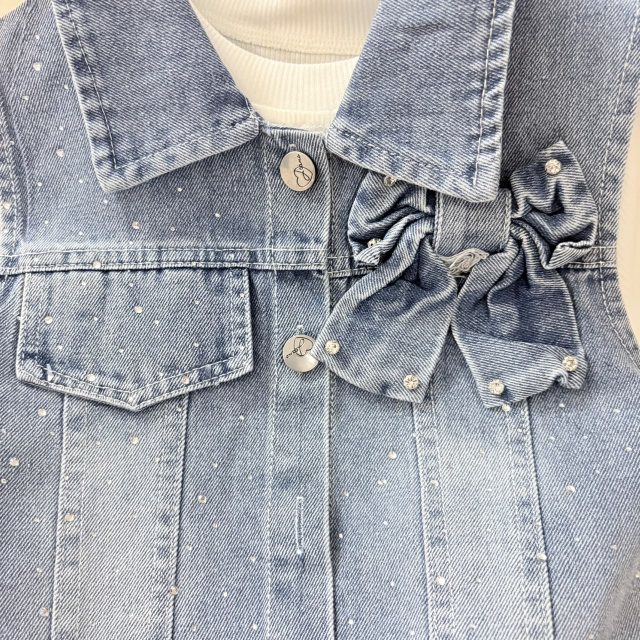 Girls 3-Piece Denim skort Set