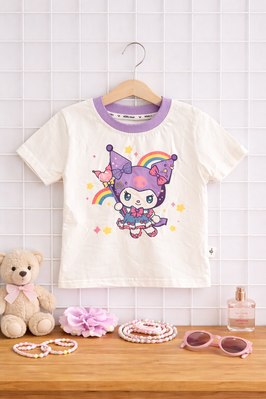 Cute Kuromi Kids Set with Sling Bag