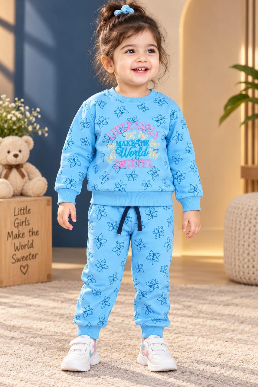 Little Girls Butterfly Print Co-ord Set