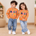 Kids’ Orange MAGIC Print Full-Sleeve Sweatshirt