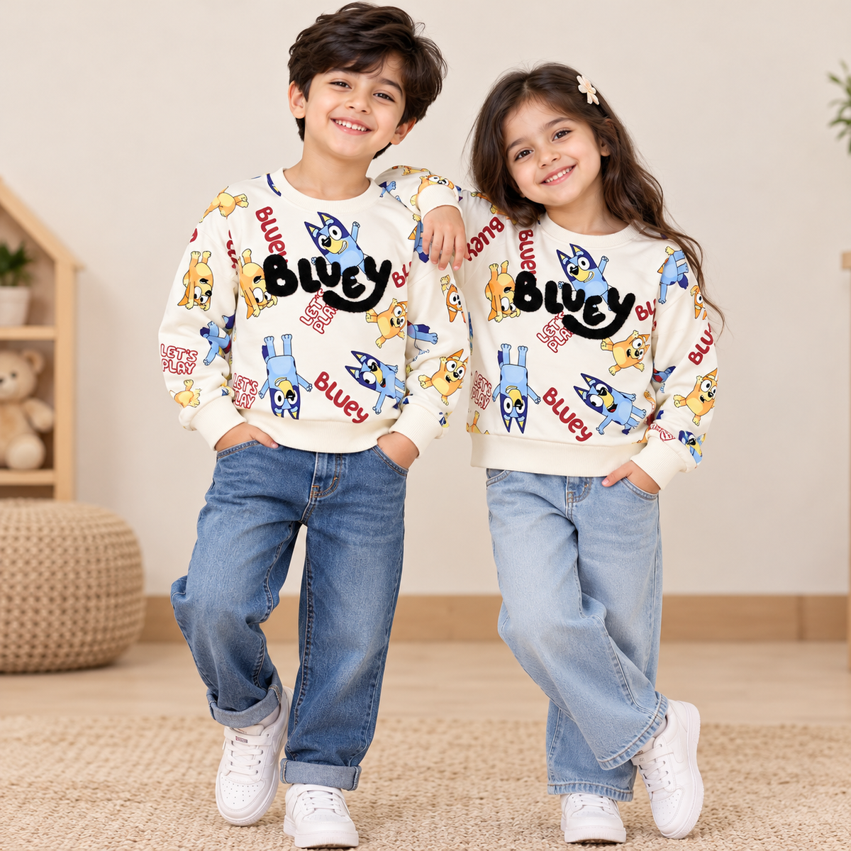 Kids’ Bluey Print Full-Sleeve Sweatshirt