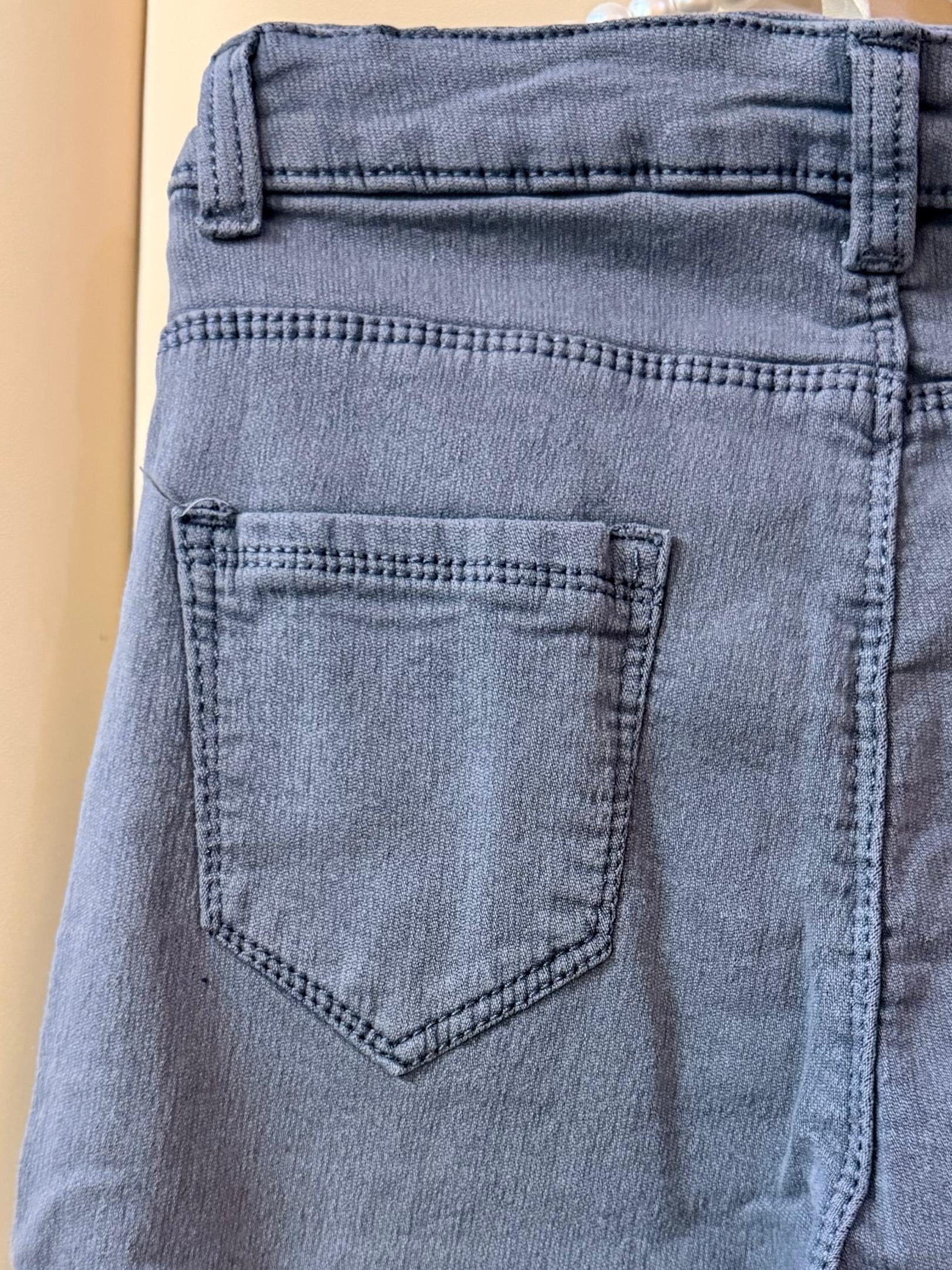 Grey Cargo Jeans | Premium Cotton Stretch Denim Pants