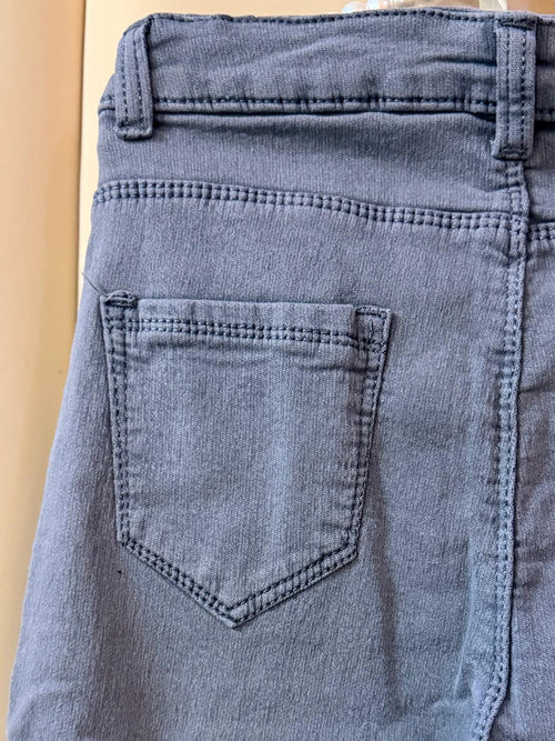 Grey Cargo Jeans | Premium Cotton Stretch Denim Pants