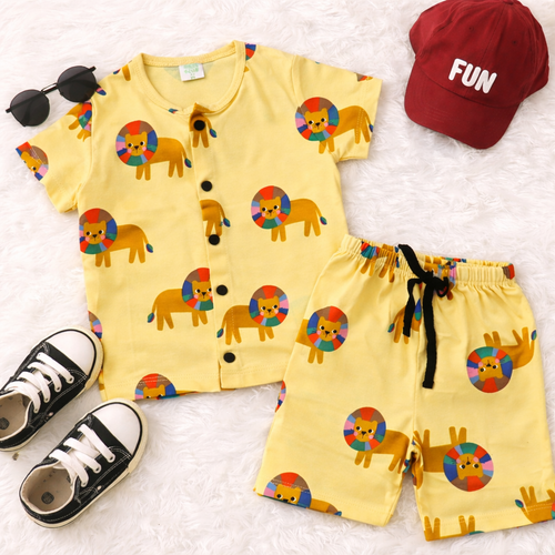 Little Lion Printed Short Set