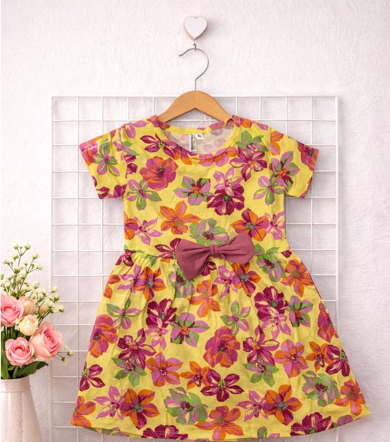Sunny Floral Bow Frock Dress
