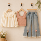 Pink Knit Layered Co-ord Set