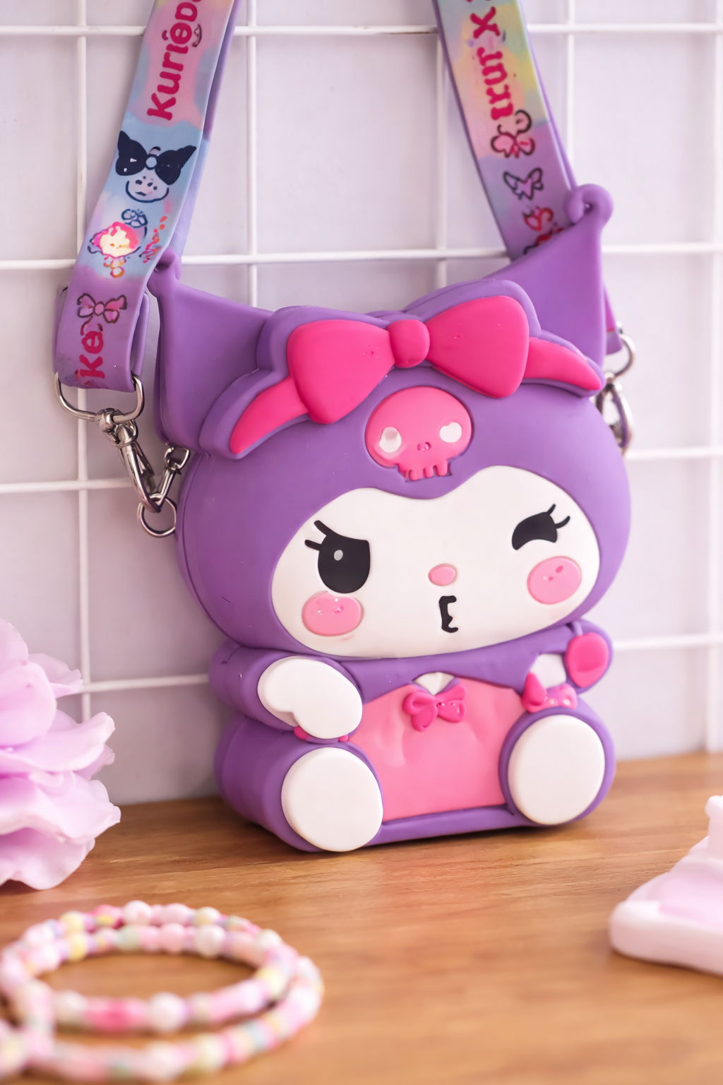 Cute Kuromi Kids Set with Sling Bag
