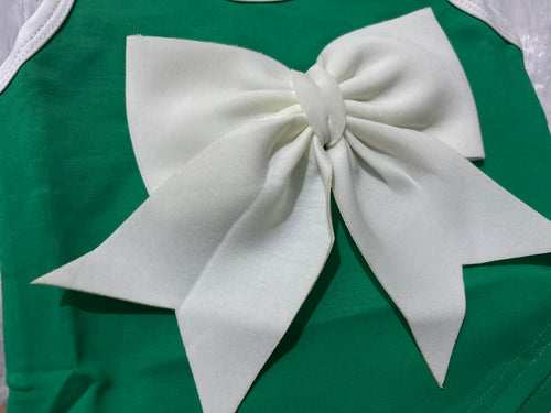Green Bow Charm Sleeveless Top