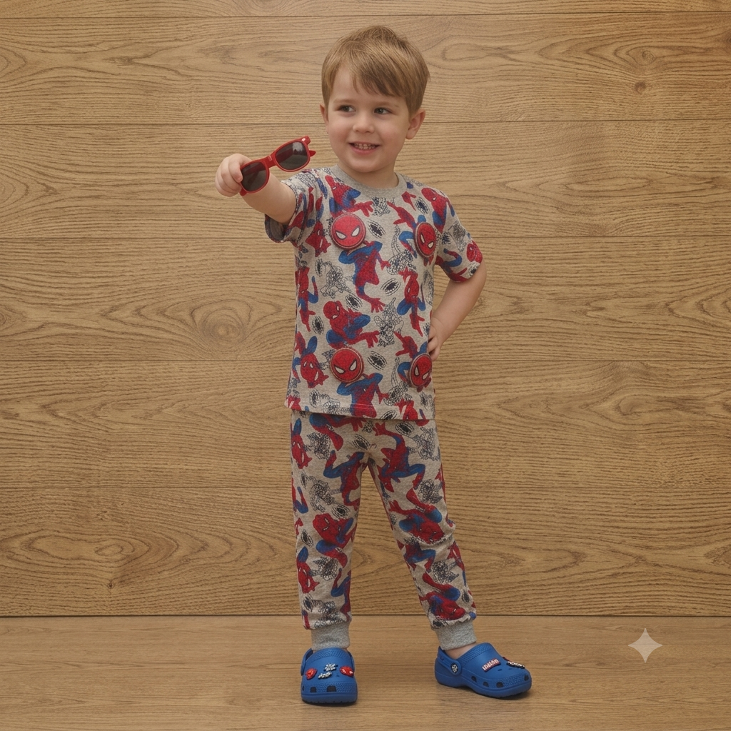 Spiderman Print Cotton Co-ord Set