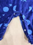 Baby Boys Moon & Stars Velour Dungaree Jumpsuit Set – 2 Piece