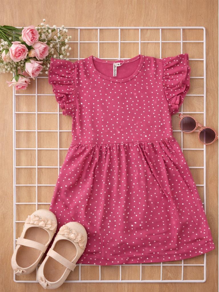 Sweetheart Pink Flutter Sleeve Dress