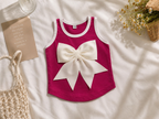 Pink Bow Charm Sleeveless Top