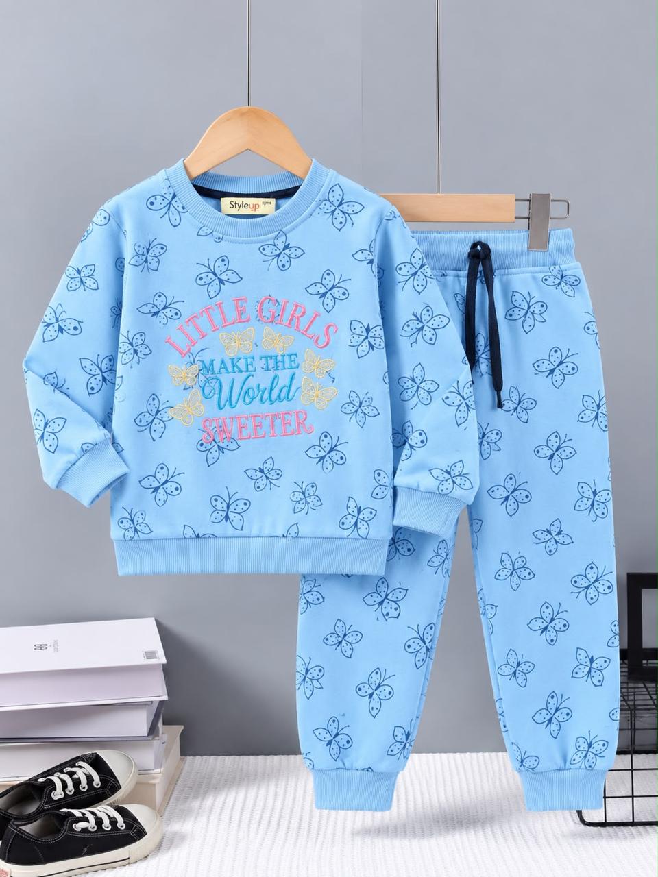 Little Girls Butterfly Print Co-ord Set