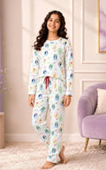 Cute Character Printed Full-Sleeve Set