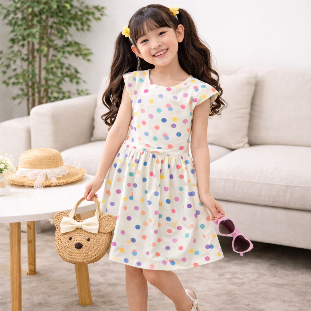 Colorful Polka Dot Dress