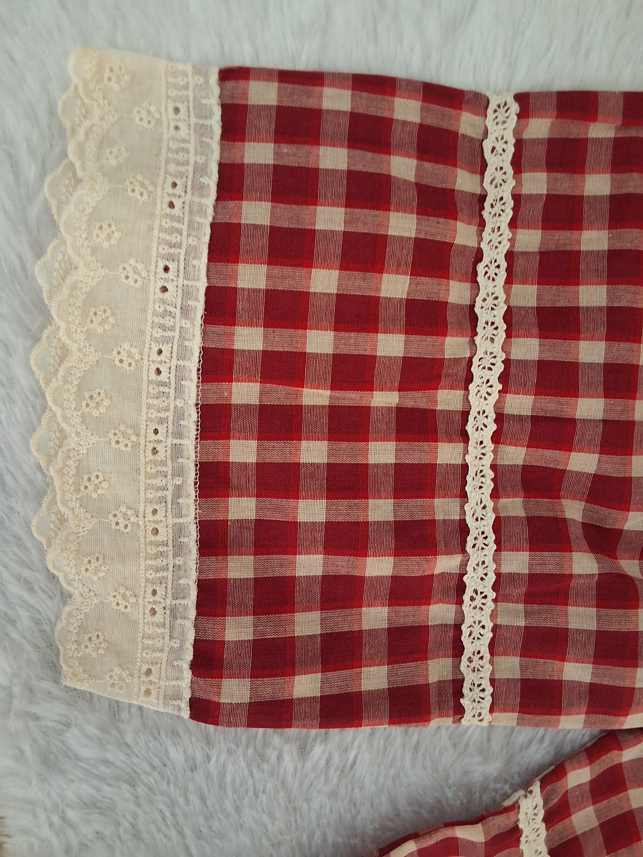 Red Gingham Frill Co-Ord Set