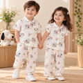 Floral Snoopy Muslin Half Sleeve Co-ord Set