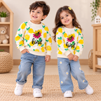 Kids’ Lemon Print Full-Sleeve Sweatshirt – Be Kind