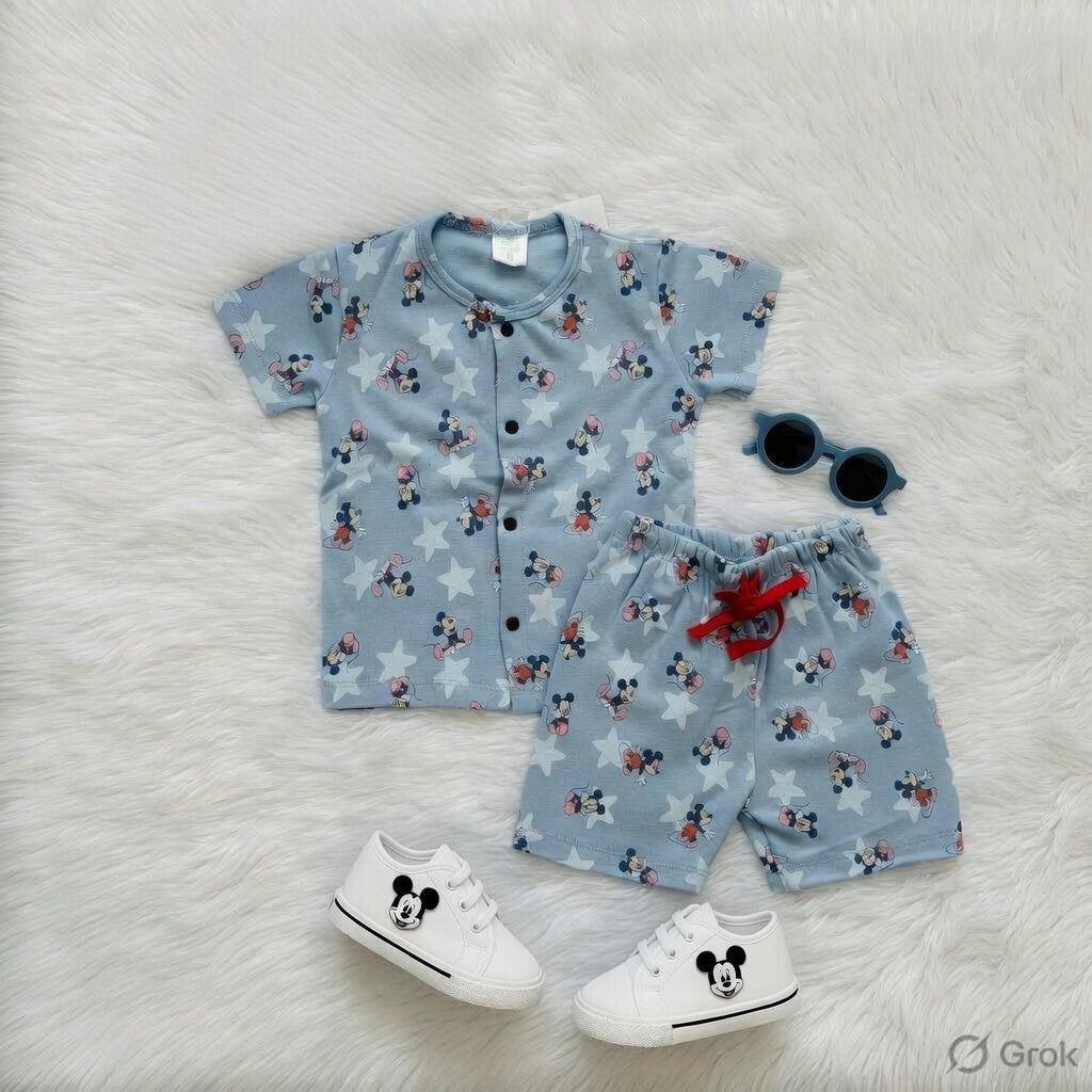 Mickey Star Printed Short Set