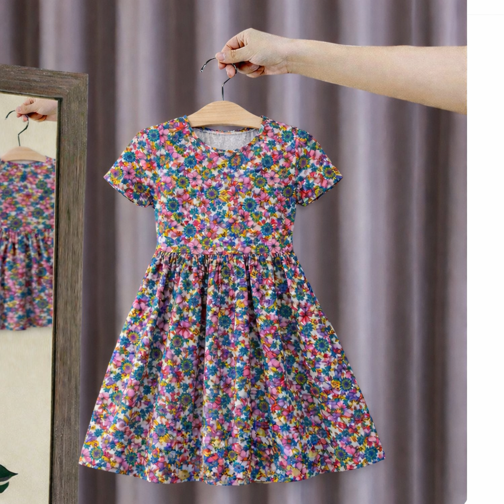 Bloom Bliss Floral Girls Dress